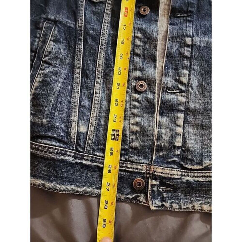 Vintage replay wv830 denim womens jacket Distressed sz Large Made In Italy Asolo - Picture 13 of 15